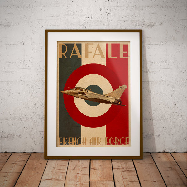 Rafale French Air Force Vintage Poster