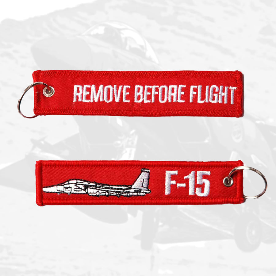 F-15 Eagle Fighter Jet Remove Before Flight Keychain