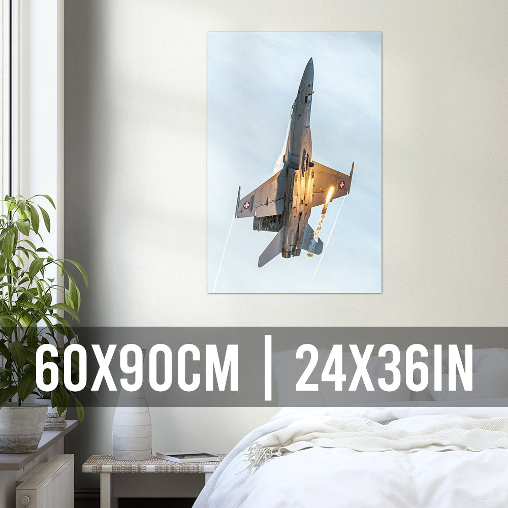 F/A-18 Hornet Popping Flares Poster – Alpha Check Designs