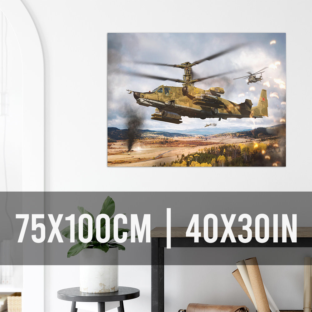 KA-50 Attack Helicopter Poster – Alpha Check Designs